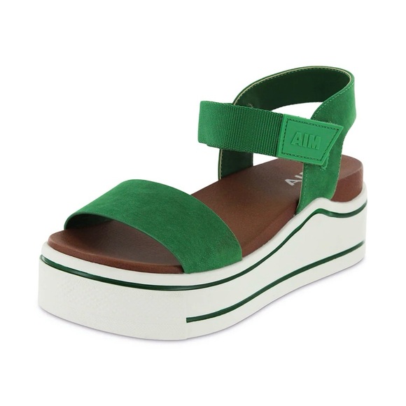 MIA Shoes - NIB Mia grass green Odelia flatform / wedge sandal 8M